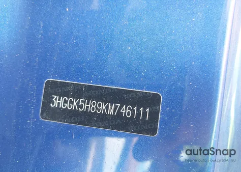 2019 Honda Fit Ex из США, поврежденный, VIN 3HGGK5H89KM746111